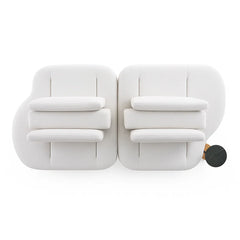 Sofá Orgânico Cascalho Elétrico Com Mesa Lateral