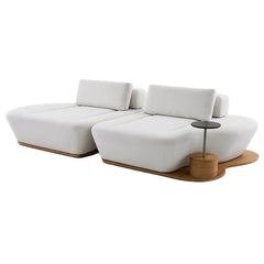 Sofá Orgânico Cascalho Elétrico Com Mesa Lateral